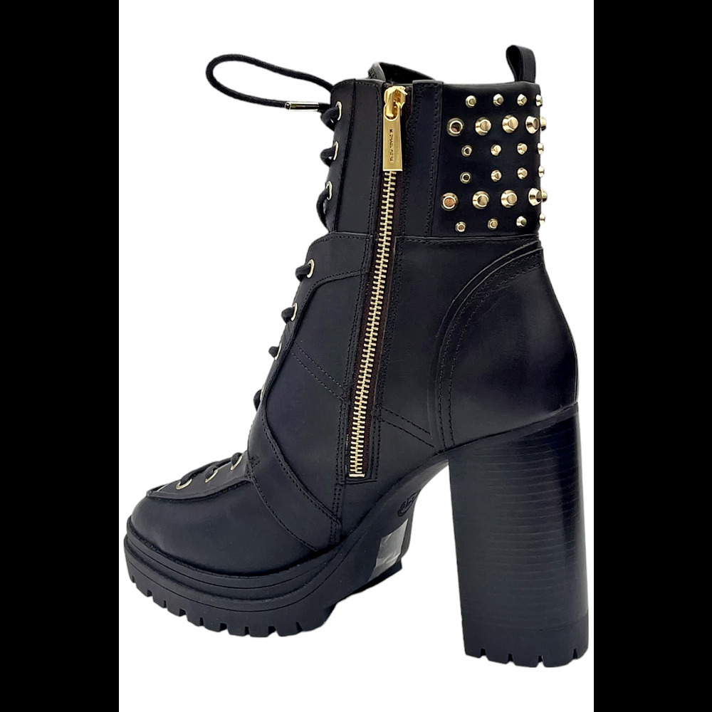 Michael Kors Women's Yvonne Studded Leather Boot Chocolate - Medium - Picture 3 of 3